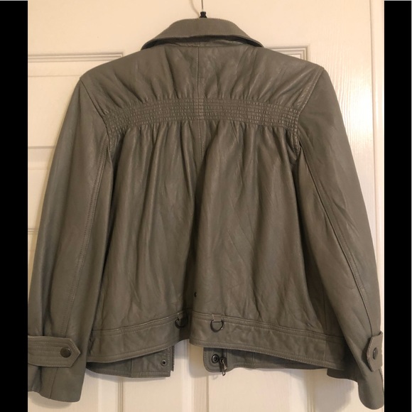 Gray Leather Jacket - Picture 3 of 8